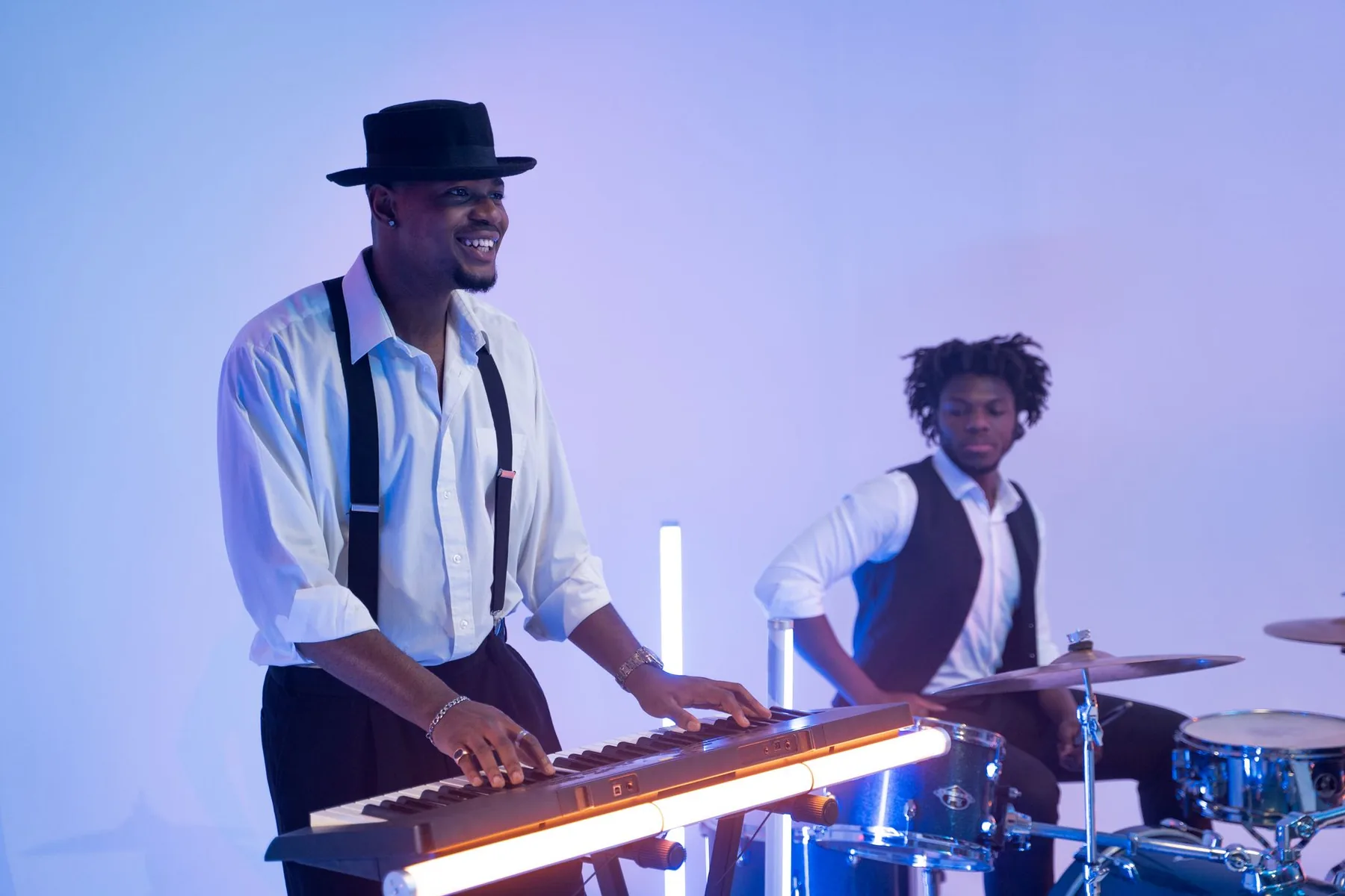 gospel pianist at a digital keyboard