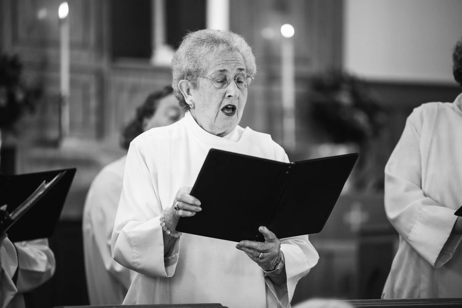 Gospel chorister in a church Gospel chorister in a church