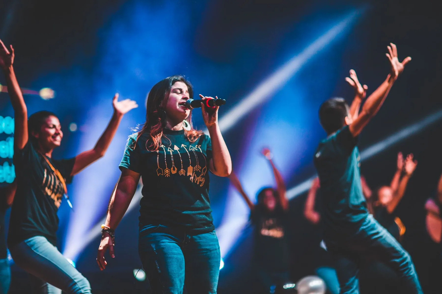 gospel singers on stage in New York