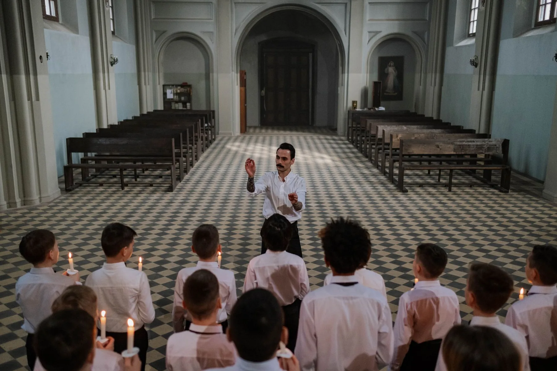 religious choir performing in a church religious choir performing in a church