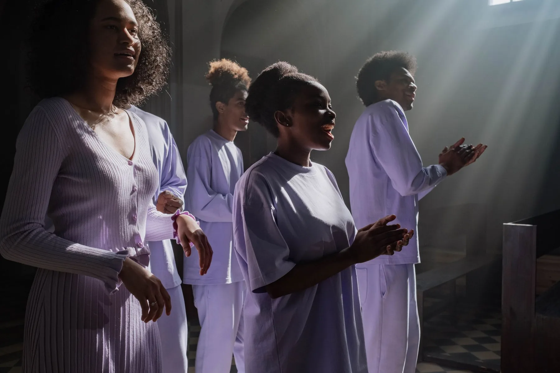gospel singers in a church gospel singers in a church