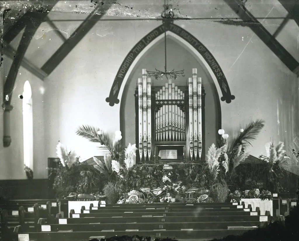 Old organ in a chapel Old organ in a chapel