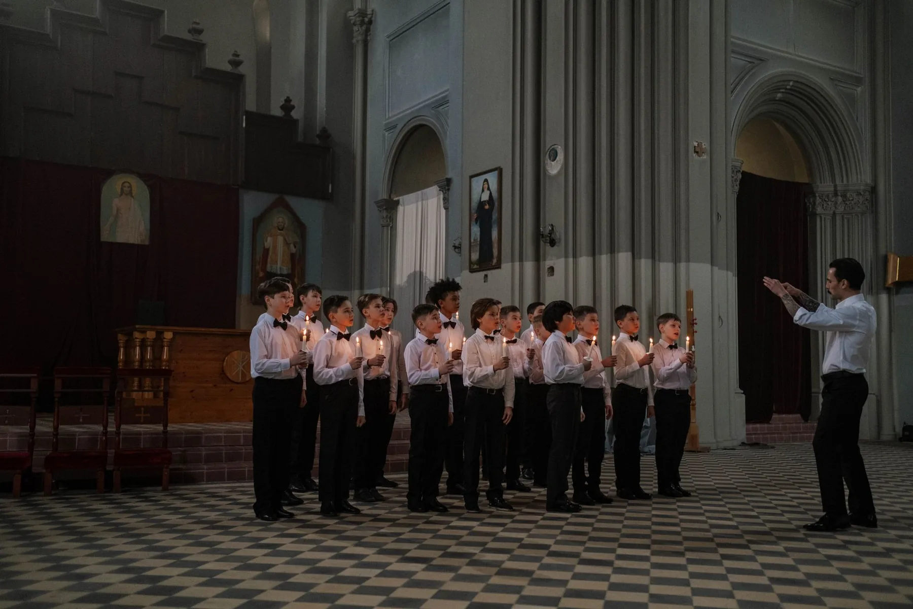 religious choir in a church religious choir in a church