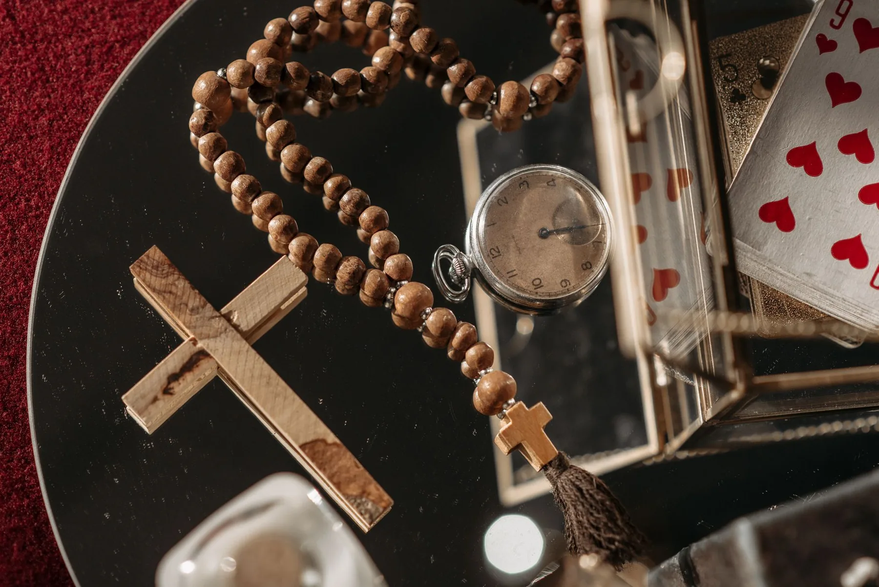 Rosary and devotional cross
