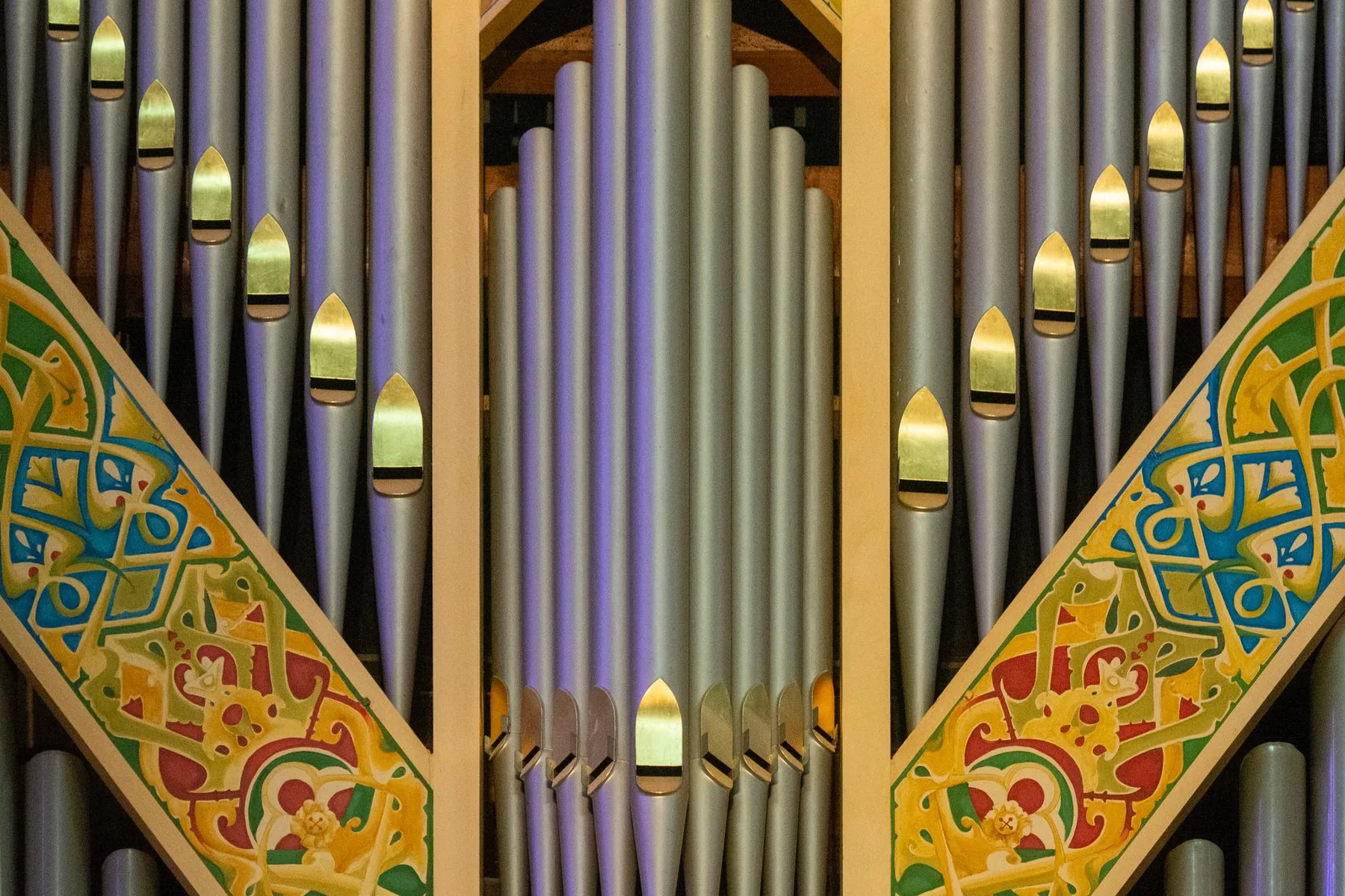 Decorated church organ Decorated church organ