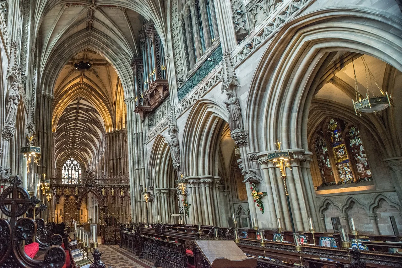 Gothic cathedral and choir space Gothic cathedral and choir space