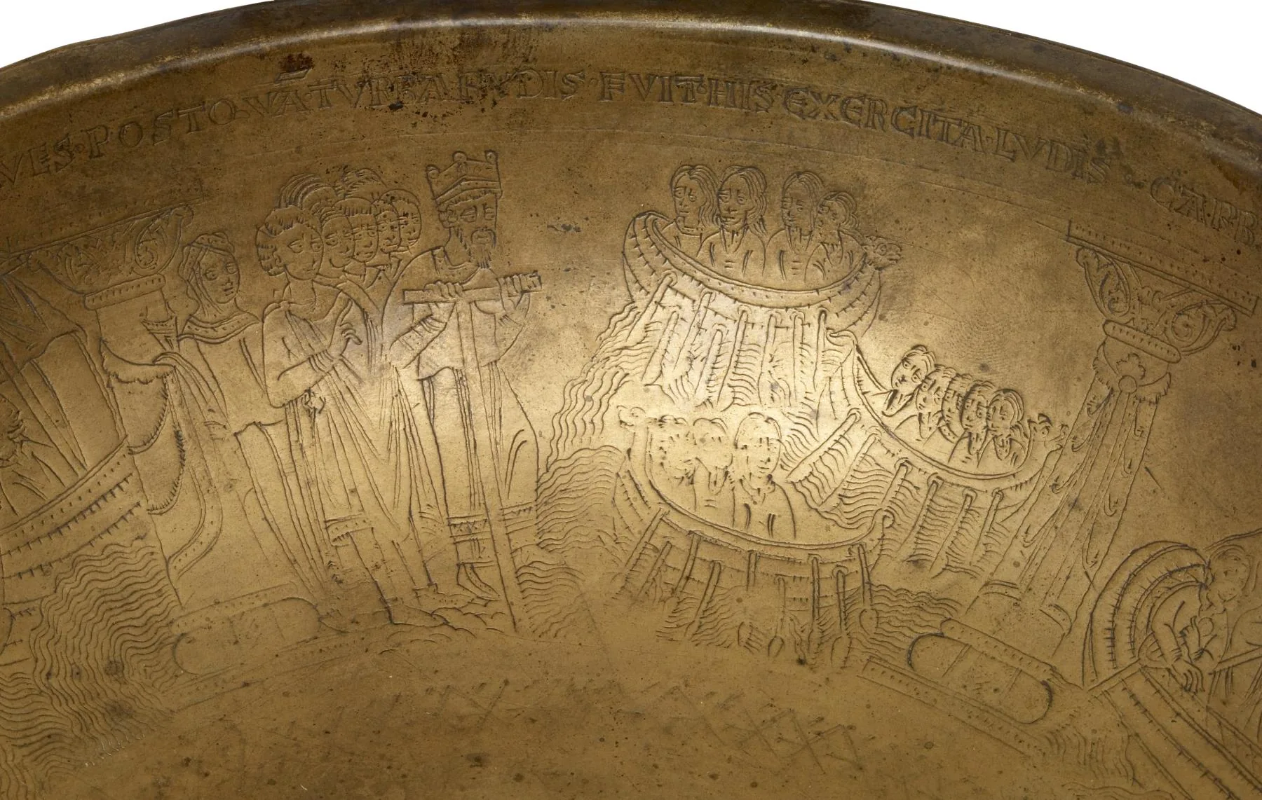 old engraved metal bowl old engraved metal bowl