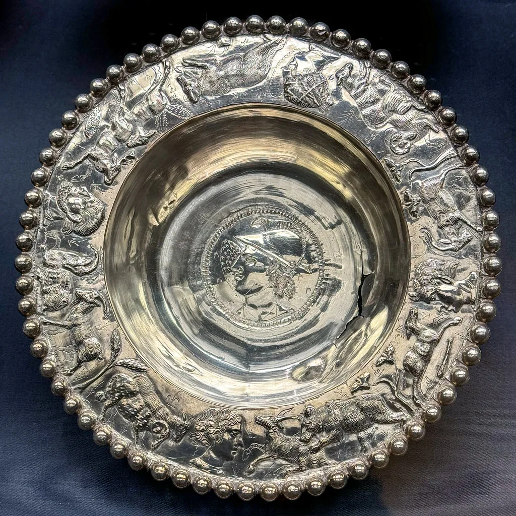 antique engraved metal Tibetan bowl antique engraved metal Tibetan bowl