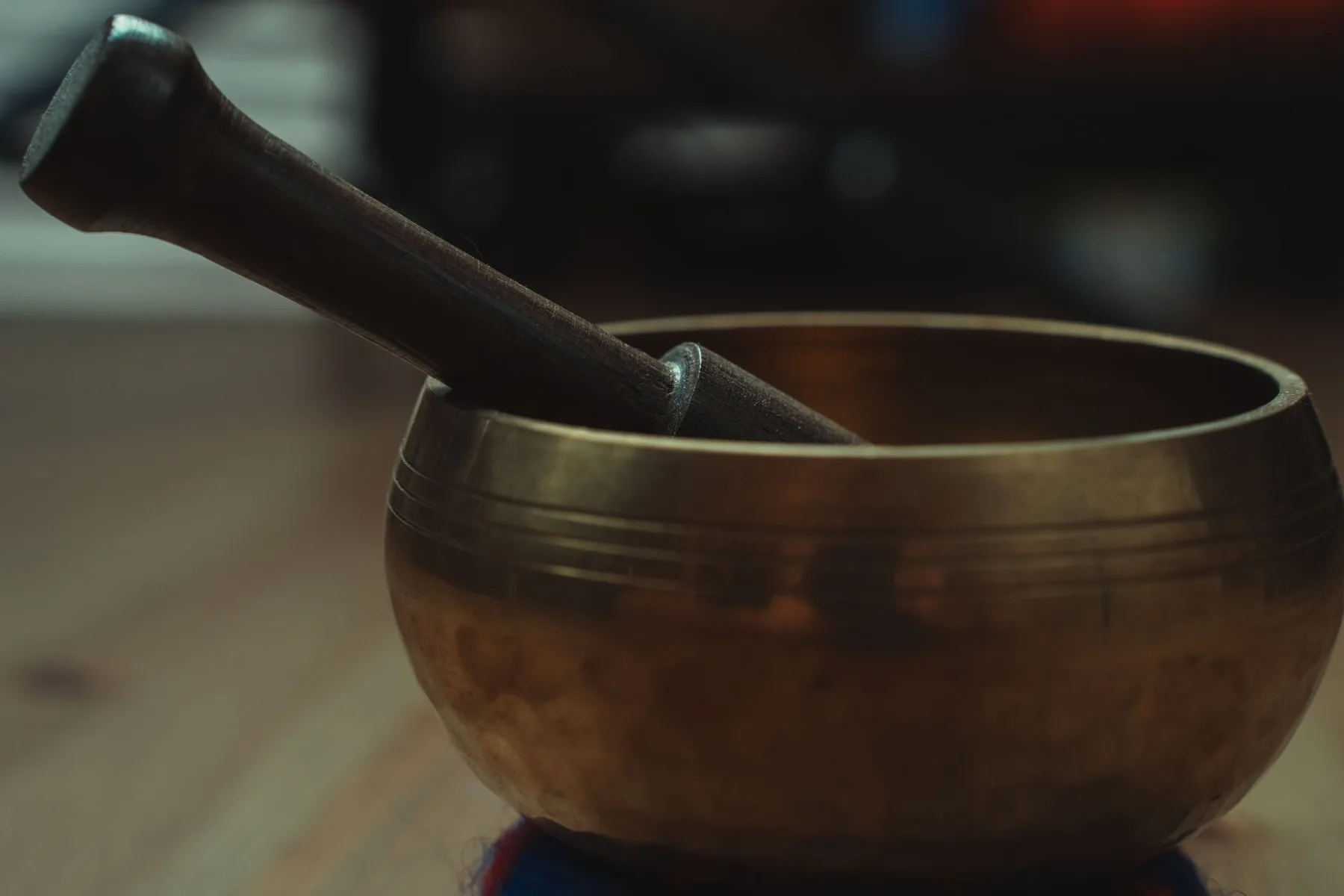 Tibetan bowl with mallet Tibetan bowl with mallet