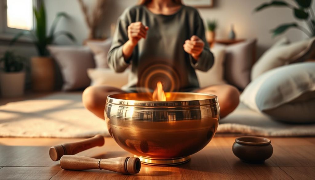 Bain sonore au bol tibétain : comment le pratiquer chez soi