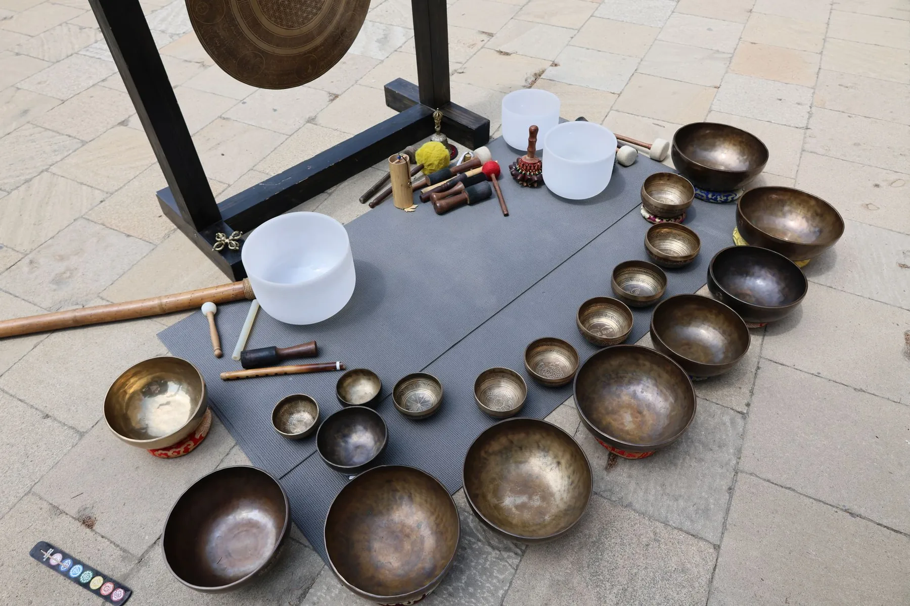 Tibetan bowls and meditation mallets